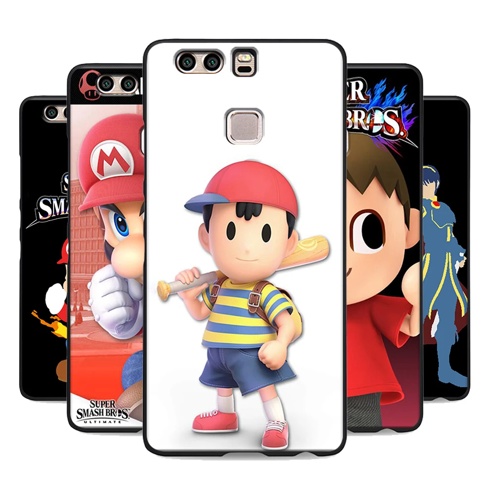 super smash bros ultimate phone case for huawei p8 p9 p10 lite p20 pro mate 10 soft Silicone black cover UV print bag | Мобильные