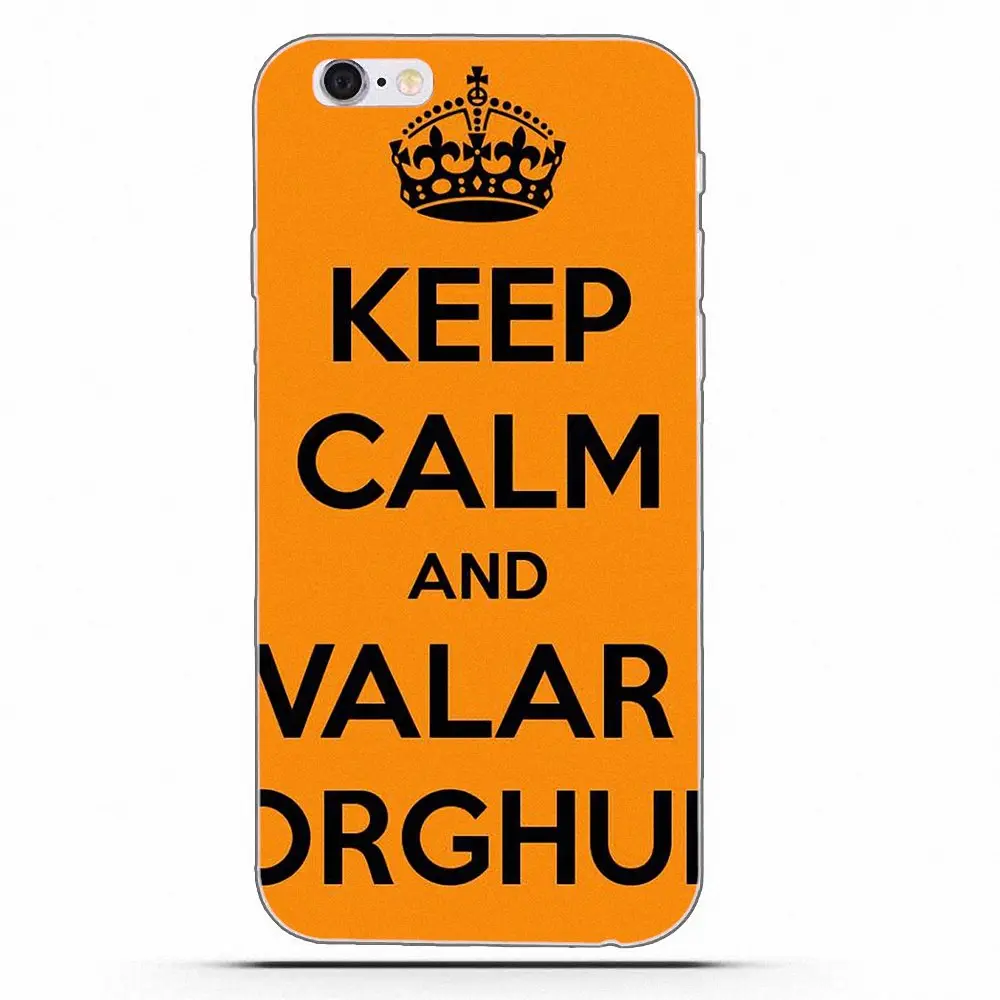 Keep Calm And Valar Morghulis оригинальный для Galaxy Alpha Core Prime Note 4 5 8 S3 S4 S5 S6 S7 S8 S9 mini edge Plus мягкие