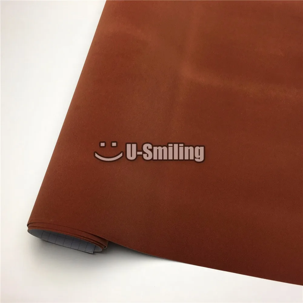 Brown Velvet Vinyl Wrap Car Film Wrapping Sticker Bubble Free Console Computer Skin | Автомобили и мотоциклы