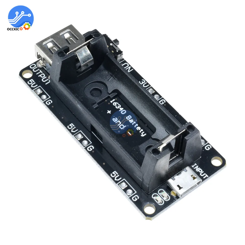 5V/3 3 V 16340 Батарея Зарядное устройство доска литий ионный Dual USB Порты и разъёмы