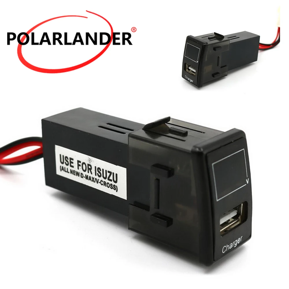 

Only For Isuzu 5V 2.1A USB Interface Socket Car Charger LED light AdapterSocket Dashboard