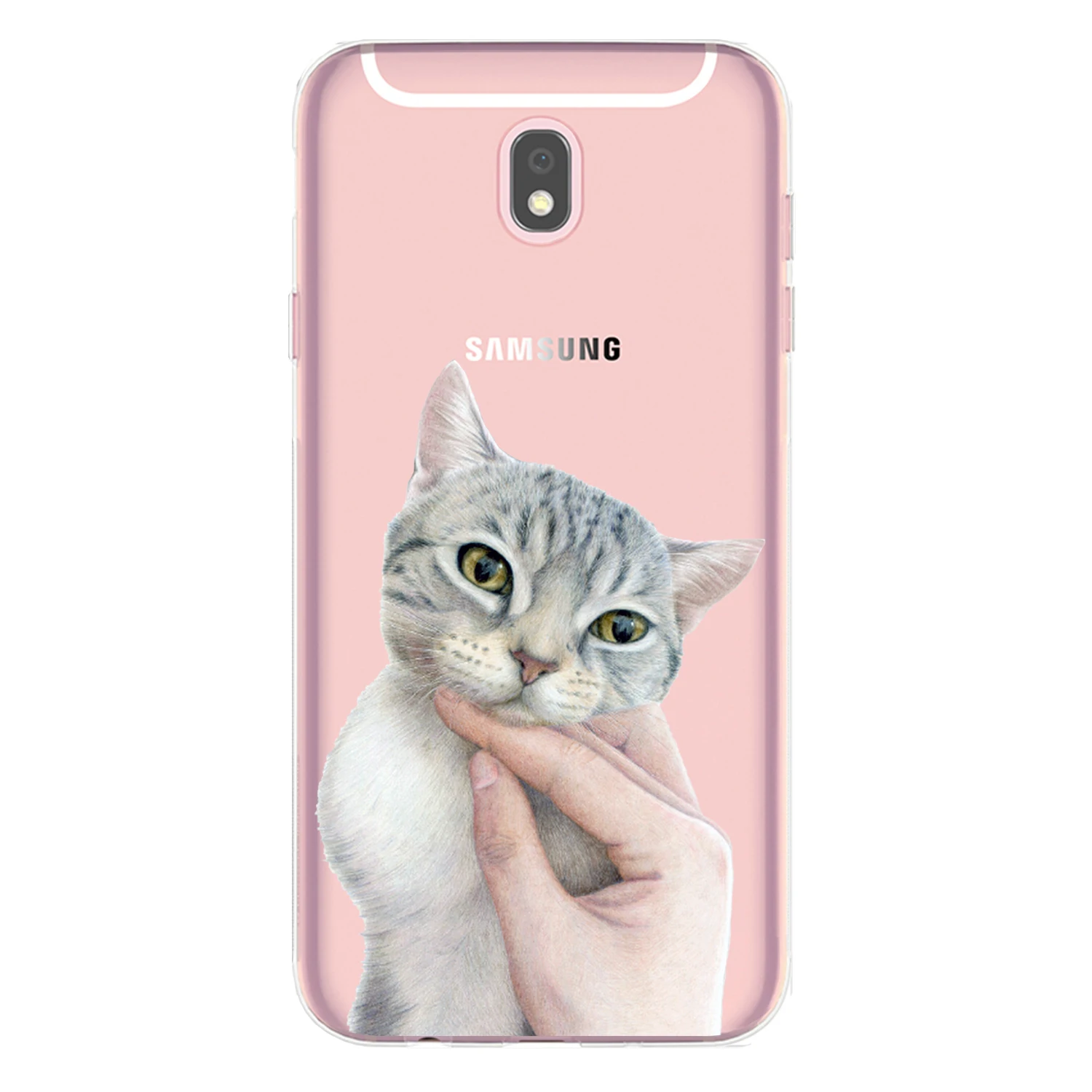For Samsung Galaxy J5 2017 Case 5.2&quot J530 EU Version Soft TPU Silicone Cute Pet Kitten Cat Flower Dog Monkey Painted Phone Cover |