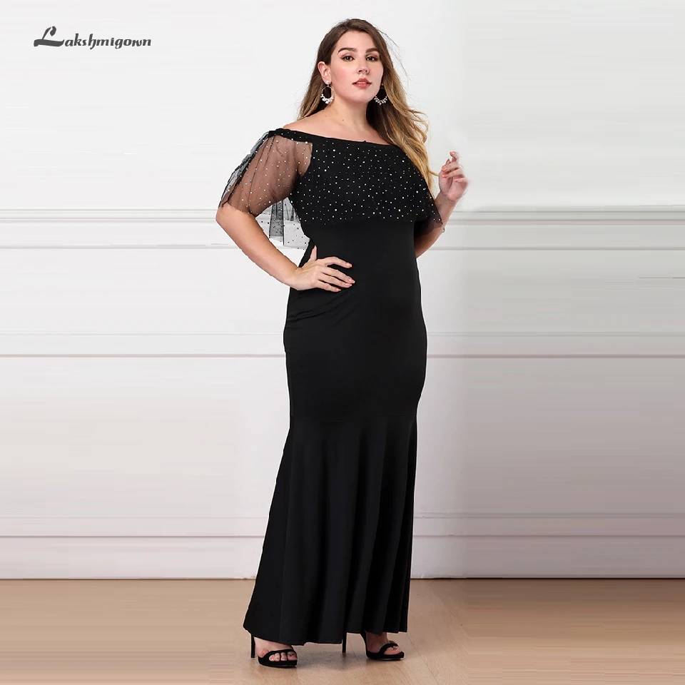 Lakshmigown дешевые платья для матери невесты больших размеров Robe mere de la Mariee 2019 черная