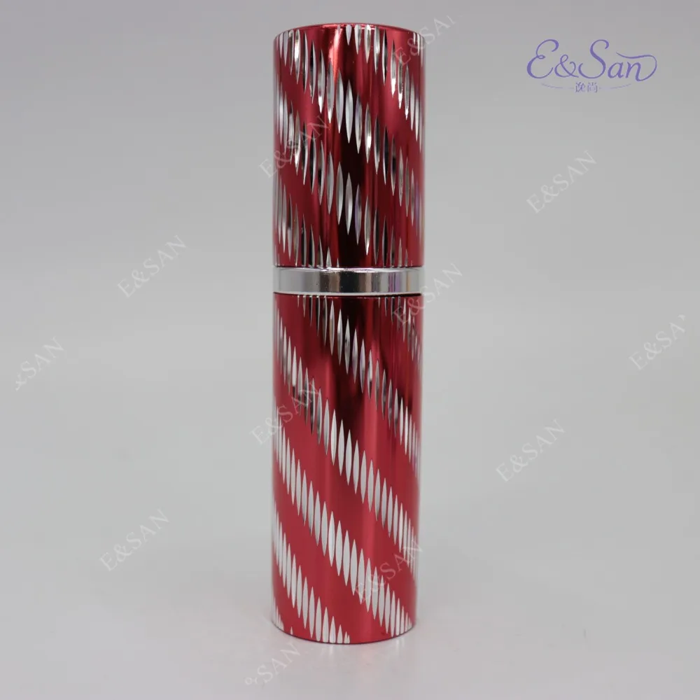 

New L11-10ML Aluminum Tube Twill Perfume Bottle Glass Spray Empty Bottle 108PCS/LOT