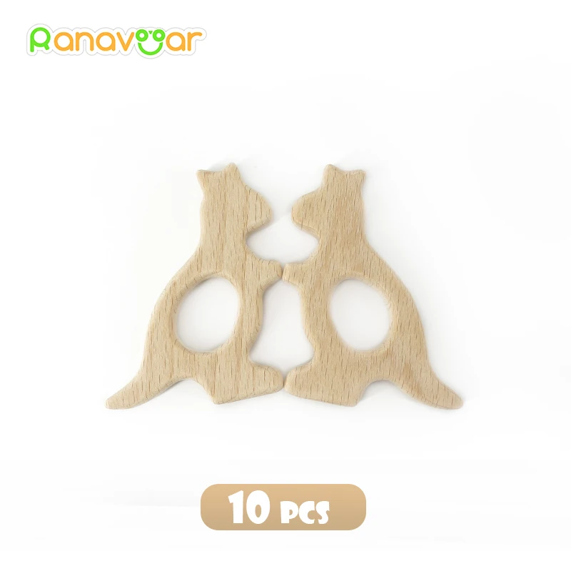 10 kangaroo Ranavoar новые деревянные Прорезыватели 10 шт./5 шт. Натуральный Детский грызунок органические экологически чистые зубцы из древесины держатель детский Прорезыватель - Цвет: 10 kangaroo
