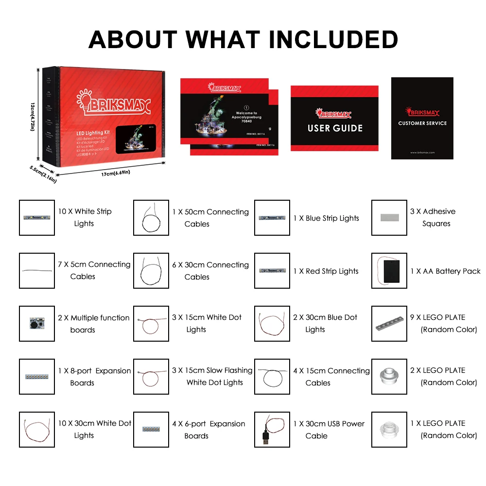 BriksMax Lighting Kit For 70840 Welcome to APOCALYPSEBURG Compatible With 15014/ SY1276/11252 | Blocks