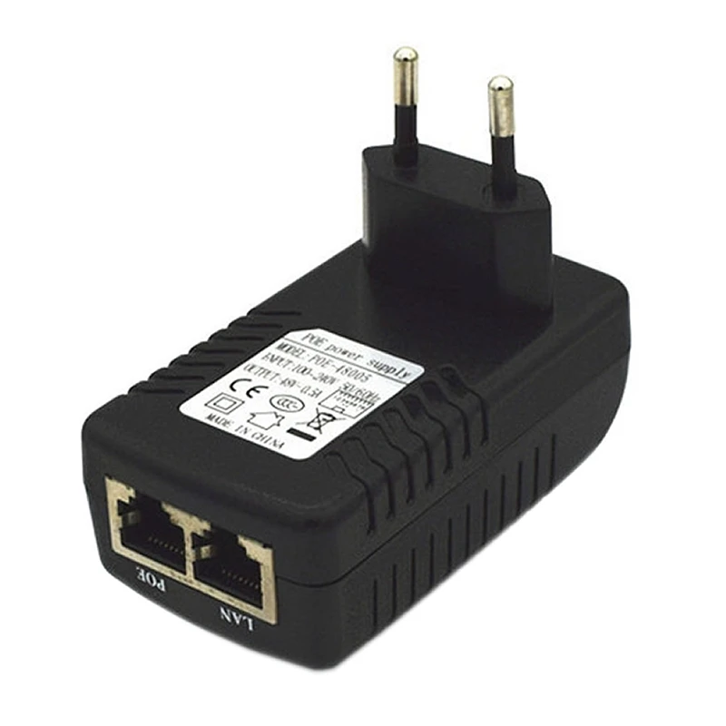 JINSHENGDA 48 В 0.5A настенный разъем POE инжектор Ethernet адаптер IP телефон/камера питание ЕС