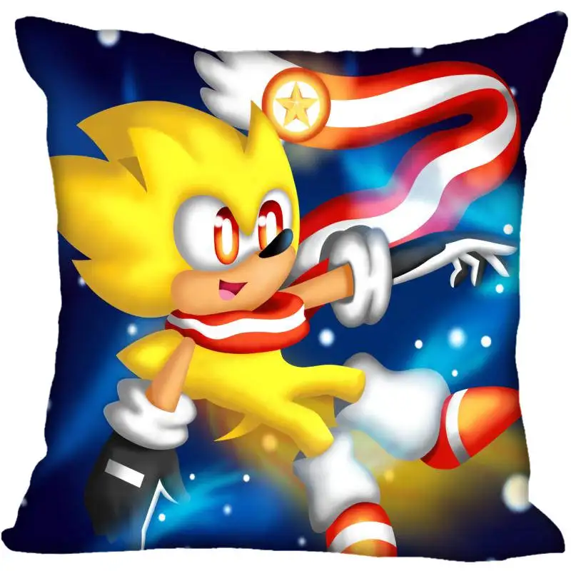 Квадратный чехол для подушки на заказ Sonic the Hedgehog, Наволочка на молнии, чехол 40x40,45x45 см(с одной стороны - Цвет: Pillowcase 22