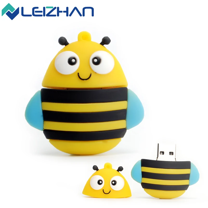 Leizhan флэш-накопитель USB 2.0 4 г Пластик usb флеш-накопитель 64 милые животные Memory Stick 32