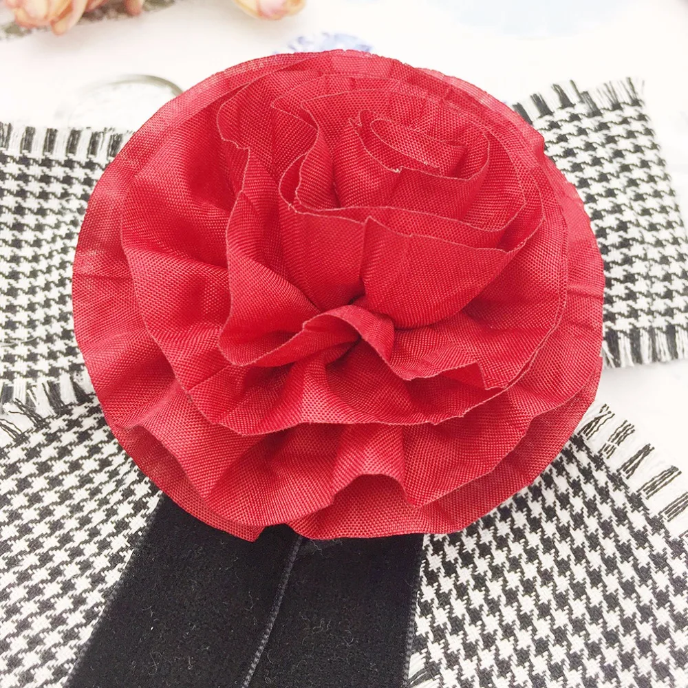 MANILAI Bohemia Roses Flowers Big Butterfly Fabric Bowknot Brooches Women Statement Tie Collar Brooch Pins Fashion Jewelry | Украшения и