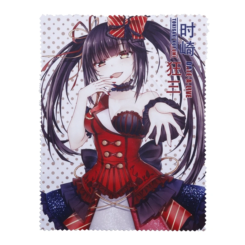 Аниме JK Япония DATE A LIVE очковых линз очки чистой тканью Каруми Есино телефон