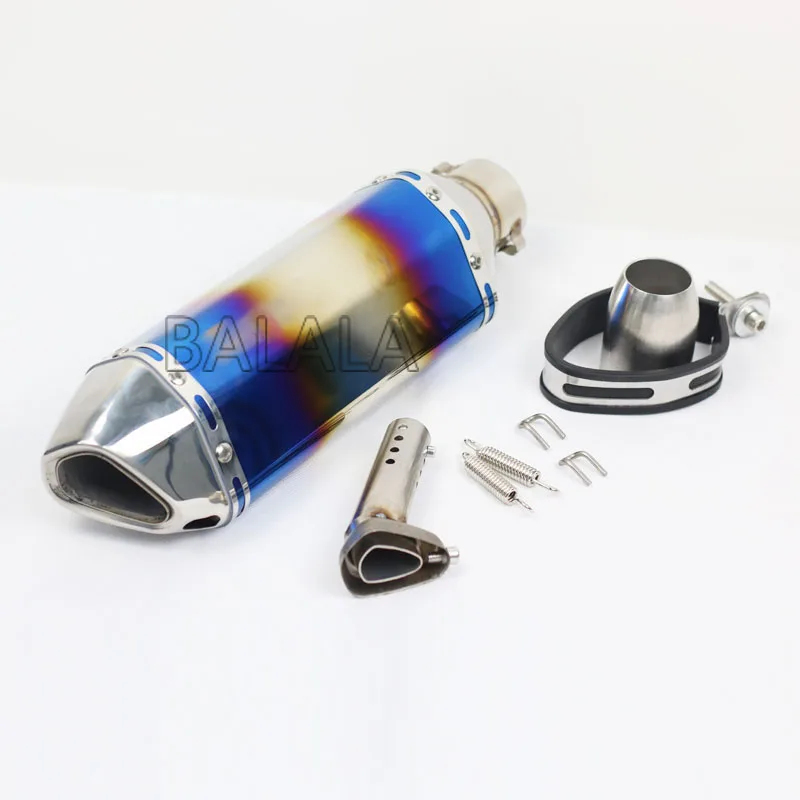 Универсальный мотоцикл для Akrapovic выхлоп изменить Мотокросс глушитель выхлопной системы для Yoshimura Honda Benelli Dirt Pit Bike с брендом - Цвет: F