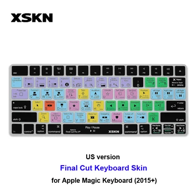 US version Final Cut XSKN для клавиатуры Logic Pro X, для Apple iMac, волшебная клавиатура, логика, английские ярлыки, горячие клавиши, силиконовая смарт-наклейка - Цвет: US version Final Cut