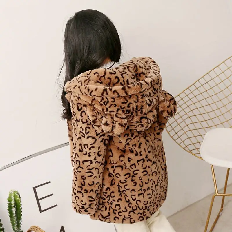 2019 зимняя детская одежда для девочек верхняя из искусственного меха на флисе