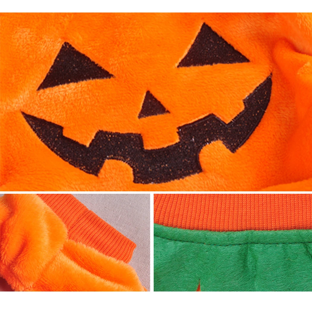 Смешная одежда для домашних животных на Хэллоуин с изображением тыквы собаки