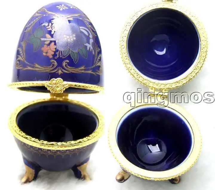 

SALE One Big 50*70mm Blue Egg Multi Purpose porcelain Jewelry Gift Porcelain Boxes -box17 WHOLESALE/retail Free ship