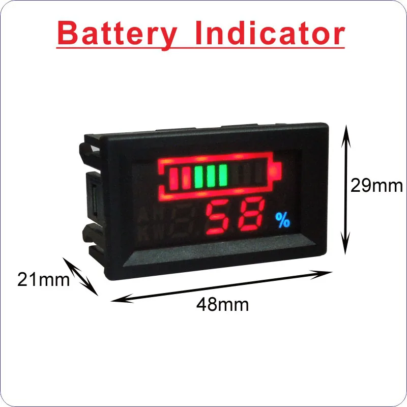 12 В 24 в 36 48 светодиодный индикатор емкости свинцово кислотной литиевой батареи