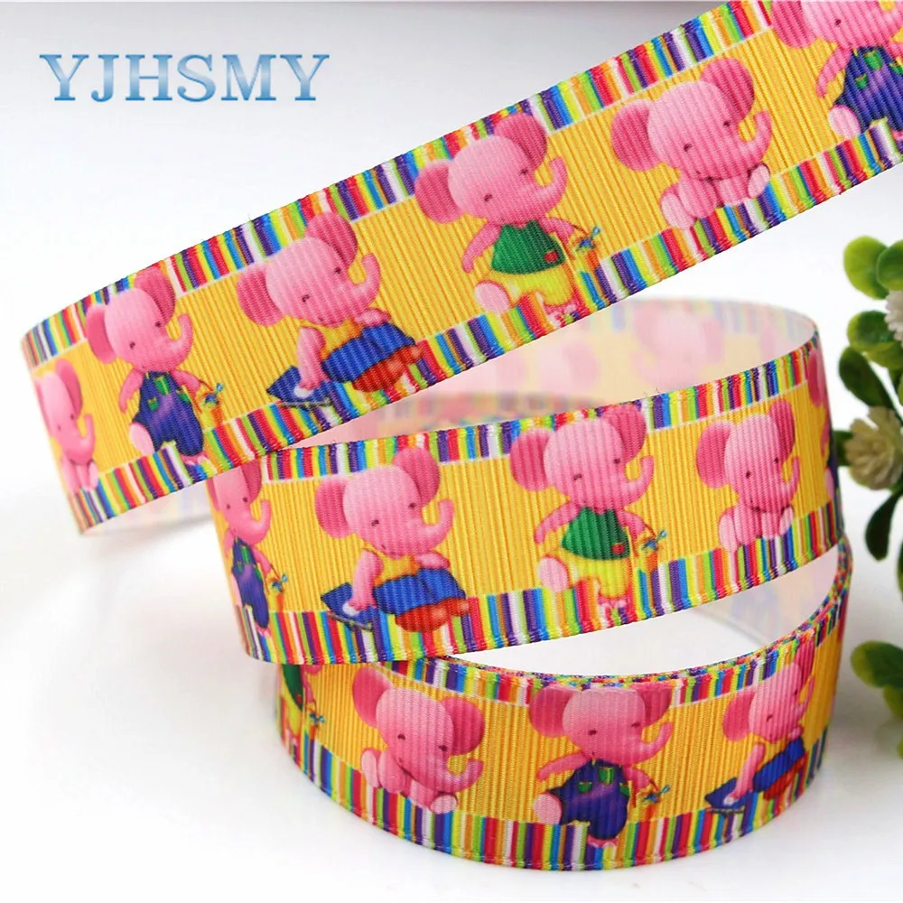 YJHSMY F-17609-478 22 мм 10 ярдов мультфильм печатных grosgrain ленты DIY ручной работы