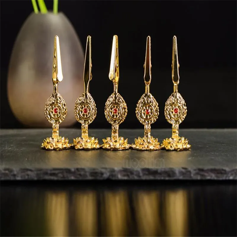 Alloy Coil Incense Burner Buddha Stick Holder Lotus Sandalwood Clip Censer For Home Office Decor |