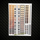 Новинка, большой размер, хна, имитация золотых татуировок, браслет, ювелирные изделия, дизайнерские украшения, золотисто-коричневое тело, рукава, татуировки, наклейки