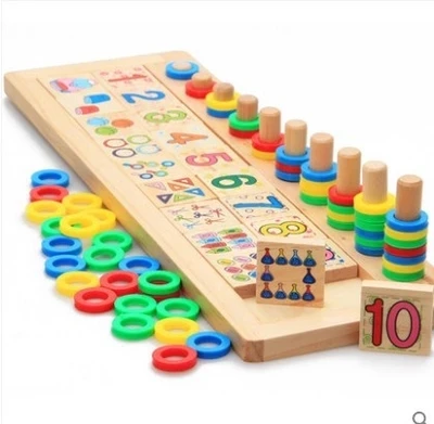 Детские деревянные материалы по методике Монтессори Обучающие подсчета чисел