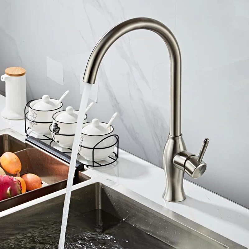 360 Одноручный кухонный кран с одним отверстием смеситель для раковины