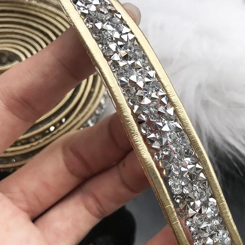 2yardBeaded Стразы с прямой основой украшением в виде кристаллов оторочка аппликацией