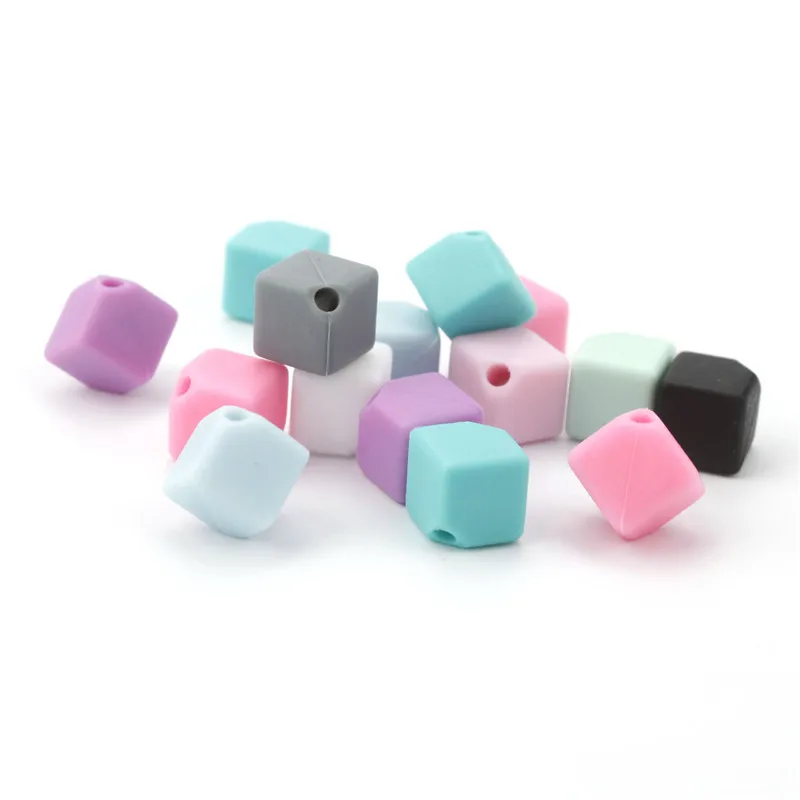 Кубические силиконовые бусины для прорезывания зубов 9 мм 100 шт.|baby teether|teether babybaby