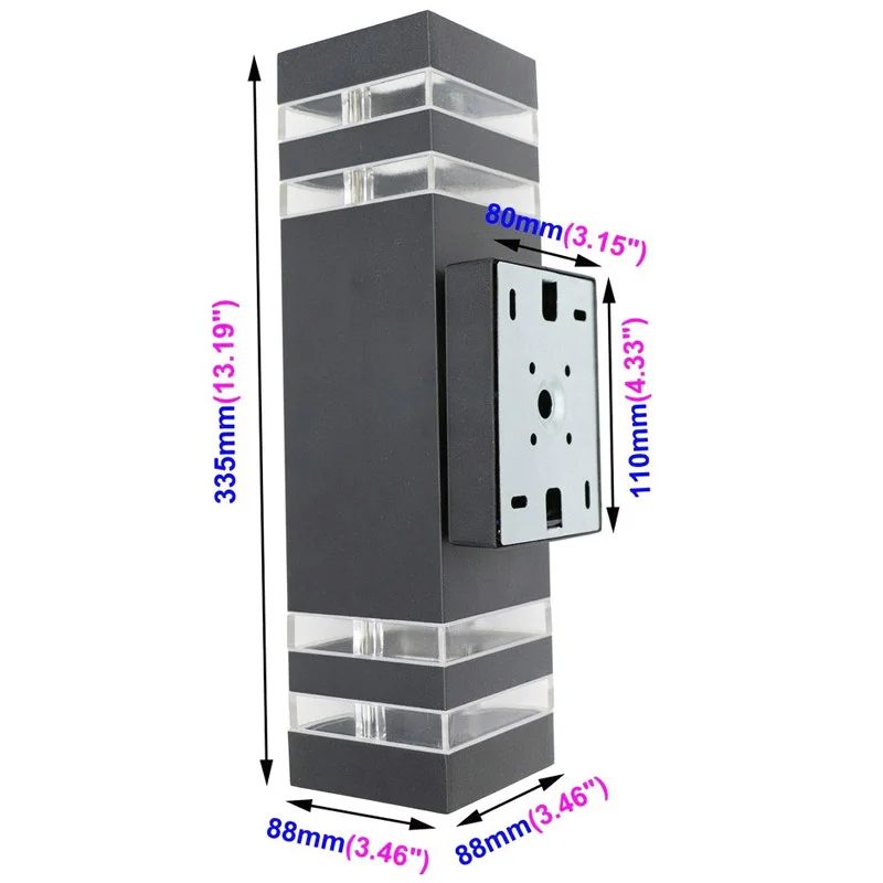 

10pcs Modern Outdoor LED Wall Lamps AC85-265V With 8W LED Bulbs Waterproof IP54 Aluminum Courtyard Garden Porch Corridor Light