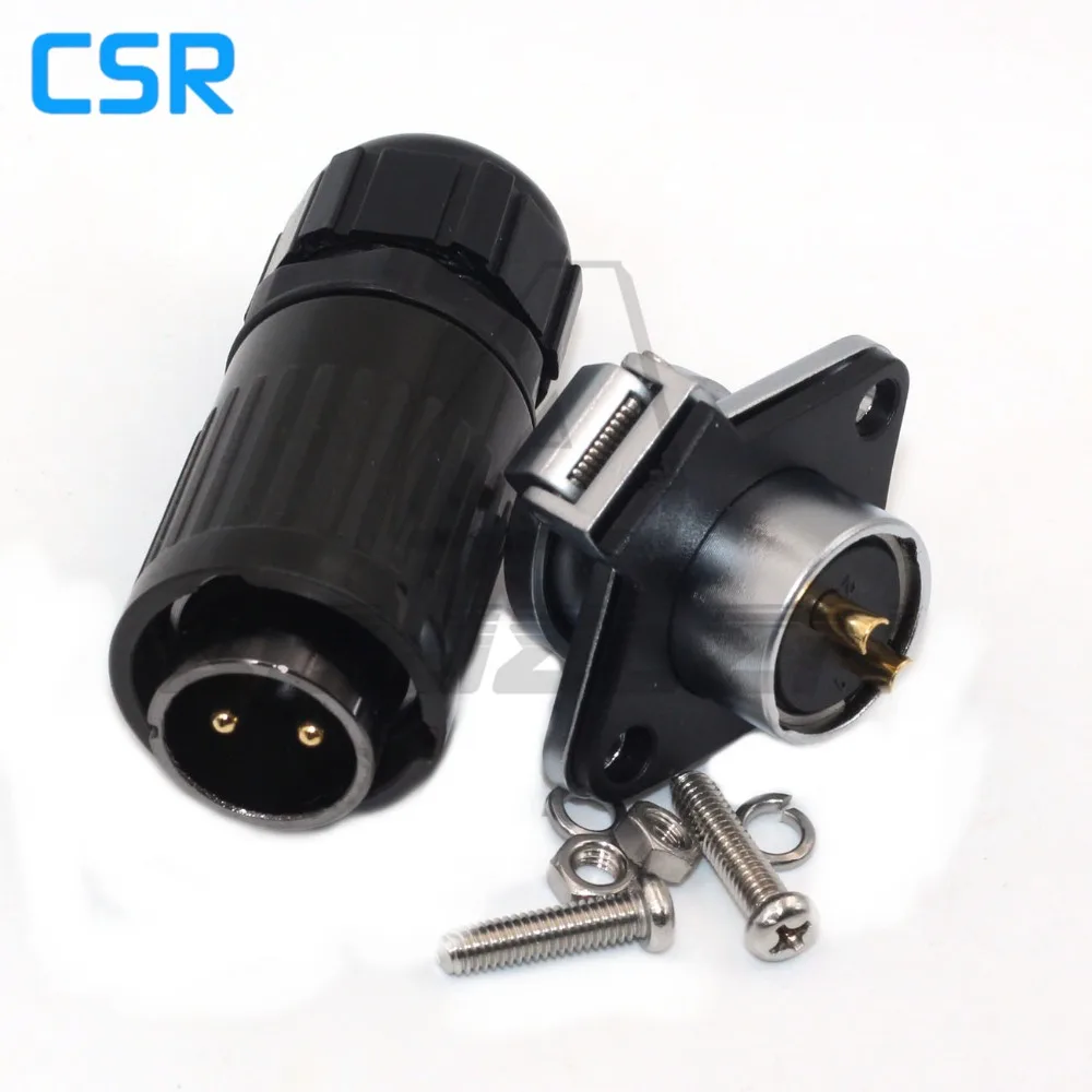 Серия HP20 2 контактный водонепроницаемый панельный разъем авиационные разъемы