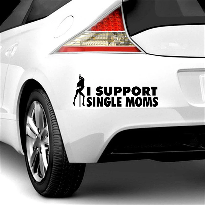 

15*6.4cm I Support Single Moms Vinyl Car Wrap Cute And Interesting Fashion Inspirational Sticker Decals