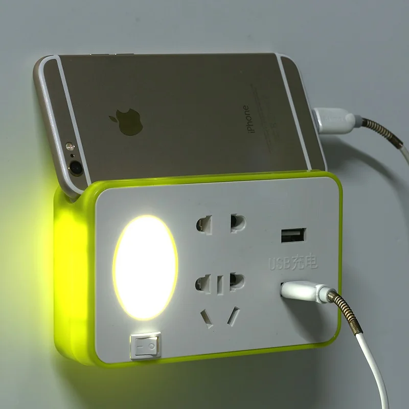 Многофункциональное Зарядное устройство USB со светодиодной подсветкой для