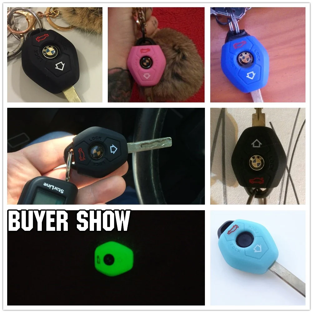 2 кнопки силиконовый чехол для ключей от машины пригодный BMW X3 X5 Z3 Z4 3 5 7 серия E38 E39