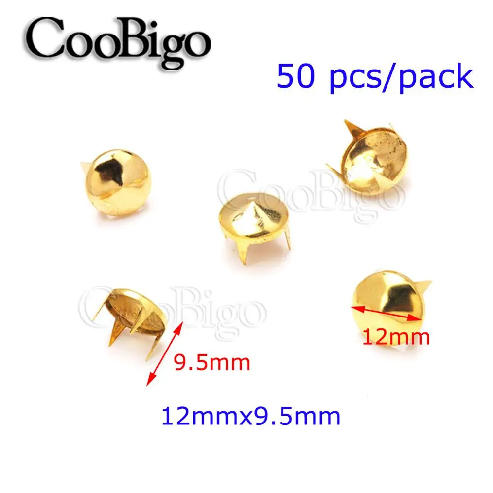 12x9.5mm Golden50pcs Mult размеры никель конус заклепки шипы шпильки для панк Рок одежды сумки ремни обувь Кожа ремесло одежда DIY Швейные аксессуары - Цвет: 12x9.5mm Golden50pcs