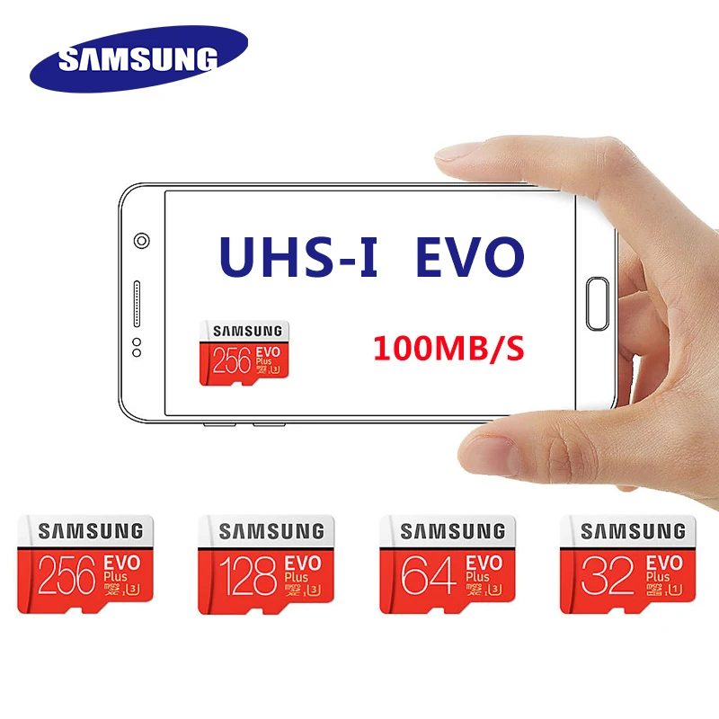 Карта памяти SAMSUNG Micro SD 128 ГБ 16 32 64 Гб EVO SDHC SDXC Class 10 C10 TF карта Microsd UHS для