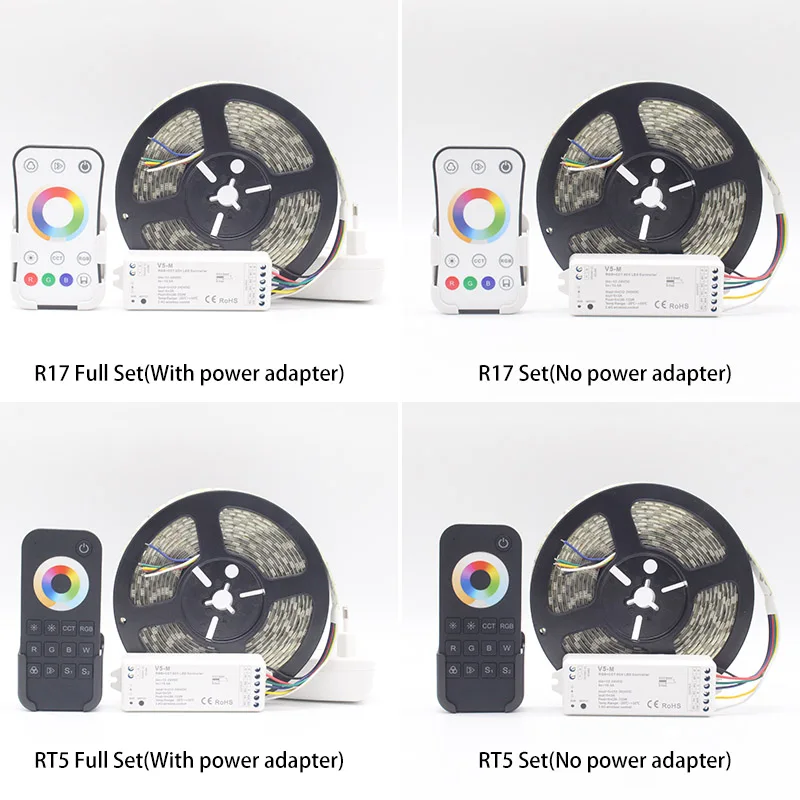 5 м 5050 SMD RGB CCT светодиодный светильник s Водонепроницаемый 60 Светодиодный s/m гибкий светильник DC 12 В теплый белый 2,4G беспроводной синхронный контроль