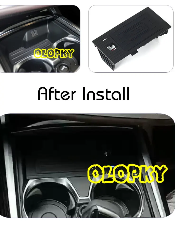 Olopky для BMW QI Беспроводной зарядки Скрытая зарядное устройство мобильного