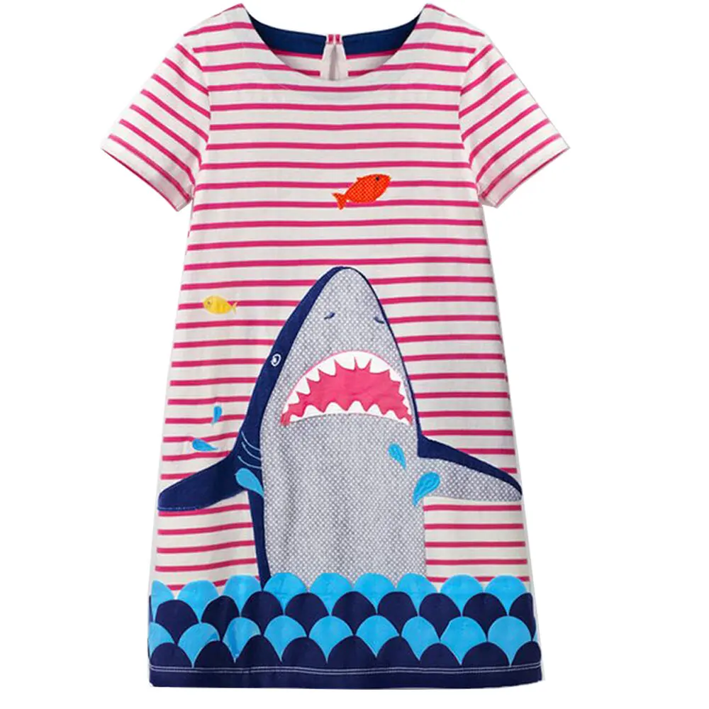Jumping Meters Baby Girls Clothes Princess Dress 2018 Brand Summer Children Vestidos Tunic Animal Kids Party Dresses | Детская одежда и