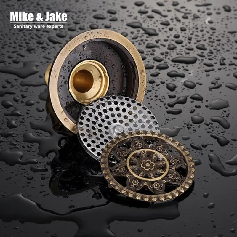 10 см винтажная художественная Античная латунная ранняя дренажная ловушка для