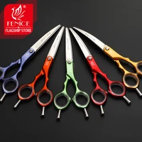 fenice 6 0 inch colorful pets grooming curved scissors alumnium handle for pets dogs hair cut japan vg 10
