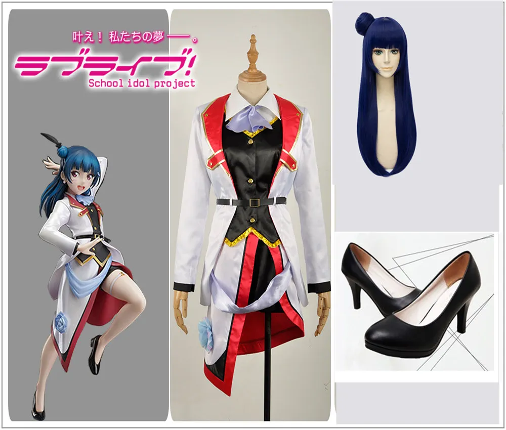 Милый! солнце! Aqours Palgantong билеты будущее Tsushima Yoshiko Косплей Костюм на заказ куртка