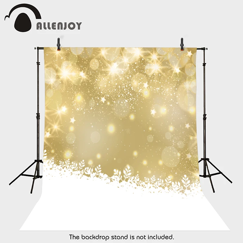 Allen joy christmas photography backdrops leaves winter stars xmas bokeh newborn baby shower snow background vinyl fabric | Электроника