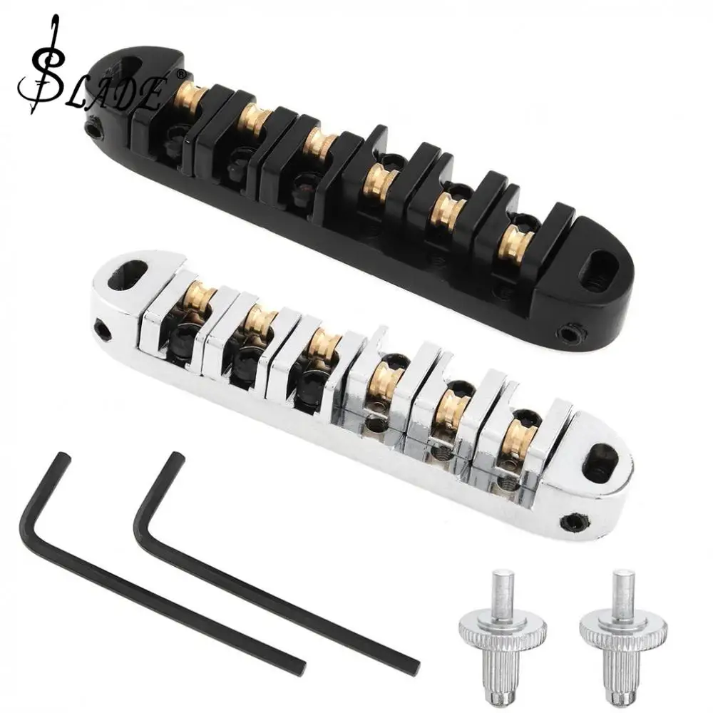 

Zinc Alloy Electric Guitar Roller Bridge Locking Tune-O-Matic Tailpiece for LP Guitar
