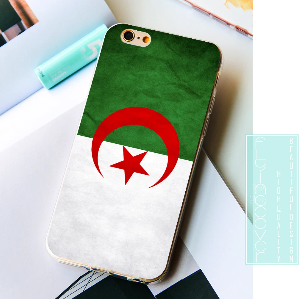 Coque Africa Algeria Flag Clear Soft Silicone Phone Cases for iPhone XS Max XR X 7 8 6 6S Plus 5S 5 SE 5C 4S 4 iPod Touch 5. |