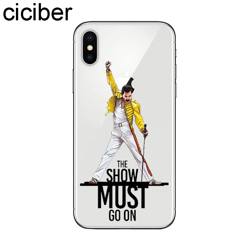 Ciciber Freddie Mercury Чехол для iPhone 7 8 6S Plus X XR XS Max 5 чехол телефона Мягкий Силиконовый ТПУ