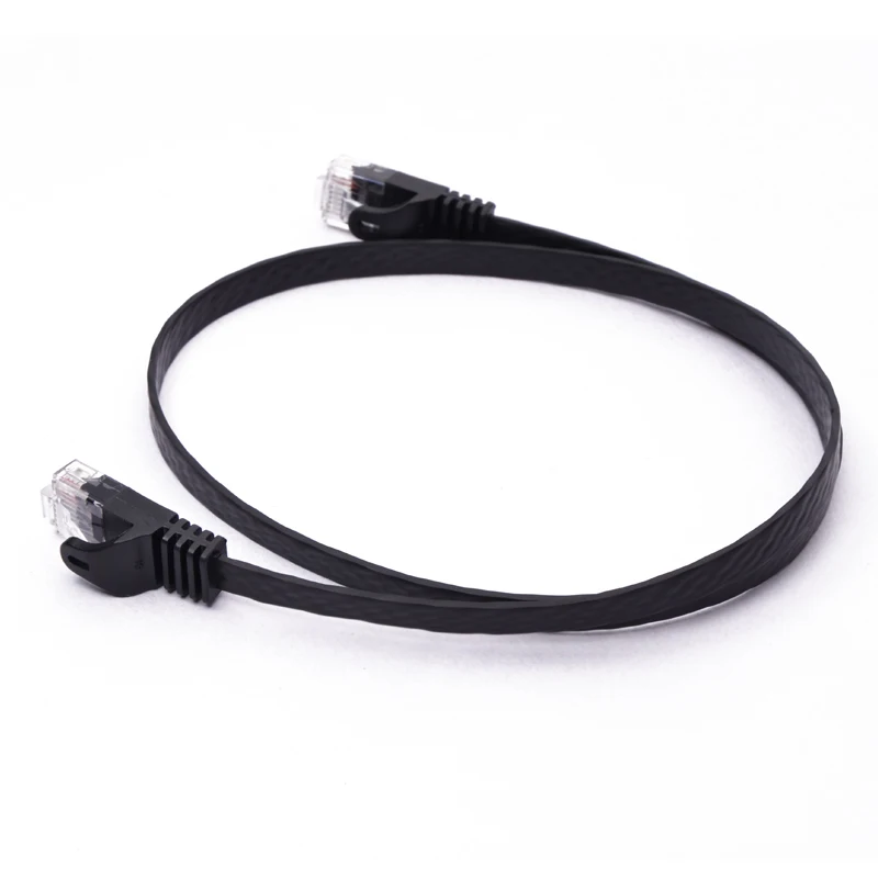 5 шт./лот Высокое качество 1 м плоский CAT5E UTP Ethernet RJ45 соединительный кабель медный