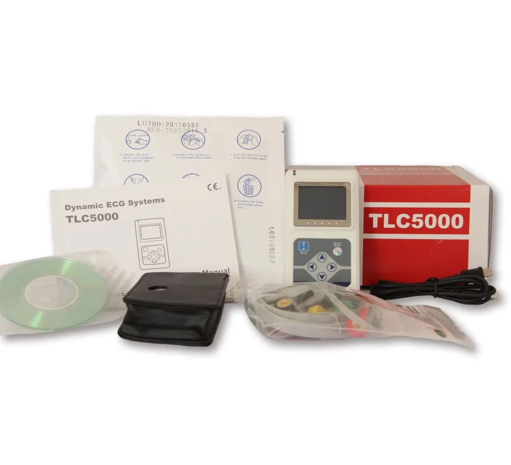 Contec производитель 12 каналов Contec TLC5000 ручной ЭКГ/ЭКГ Holter контрольное записывающее устройство системы CE FDA сертифицировано