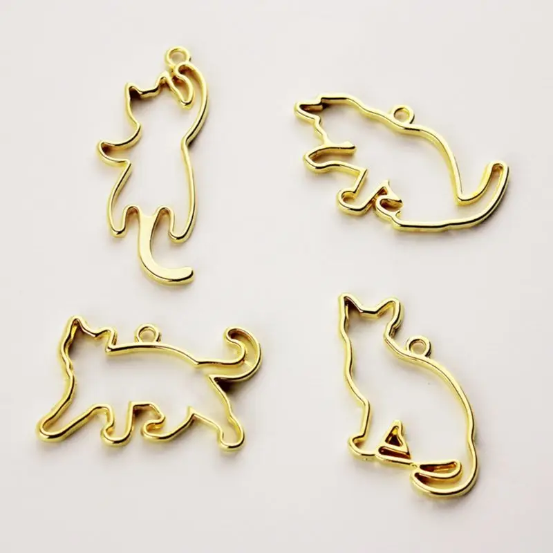 11 шт./компл. лиса кот Подвеска на металлическом каркасе оправа для оправы УФ Смола