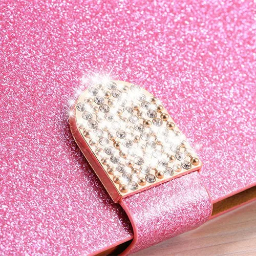 Fashion Newest Shimmering Powder PU Leather Phone Case Cover For Huawei Ascend G630 G 630 Flip with Card Slot |