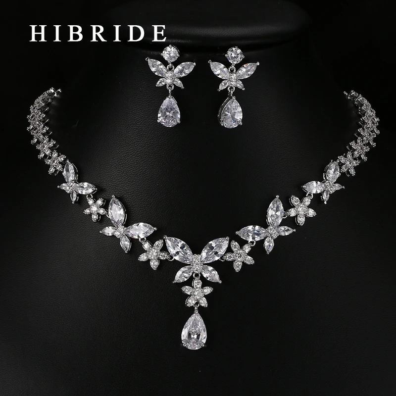 Классические Подвески HIBRIDE в форме капли воды с фианитами класса ААА свадебные